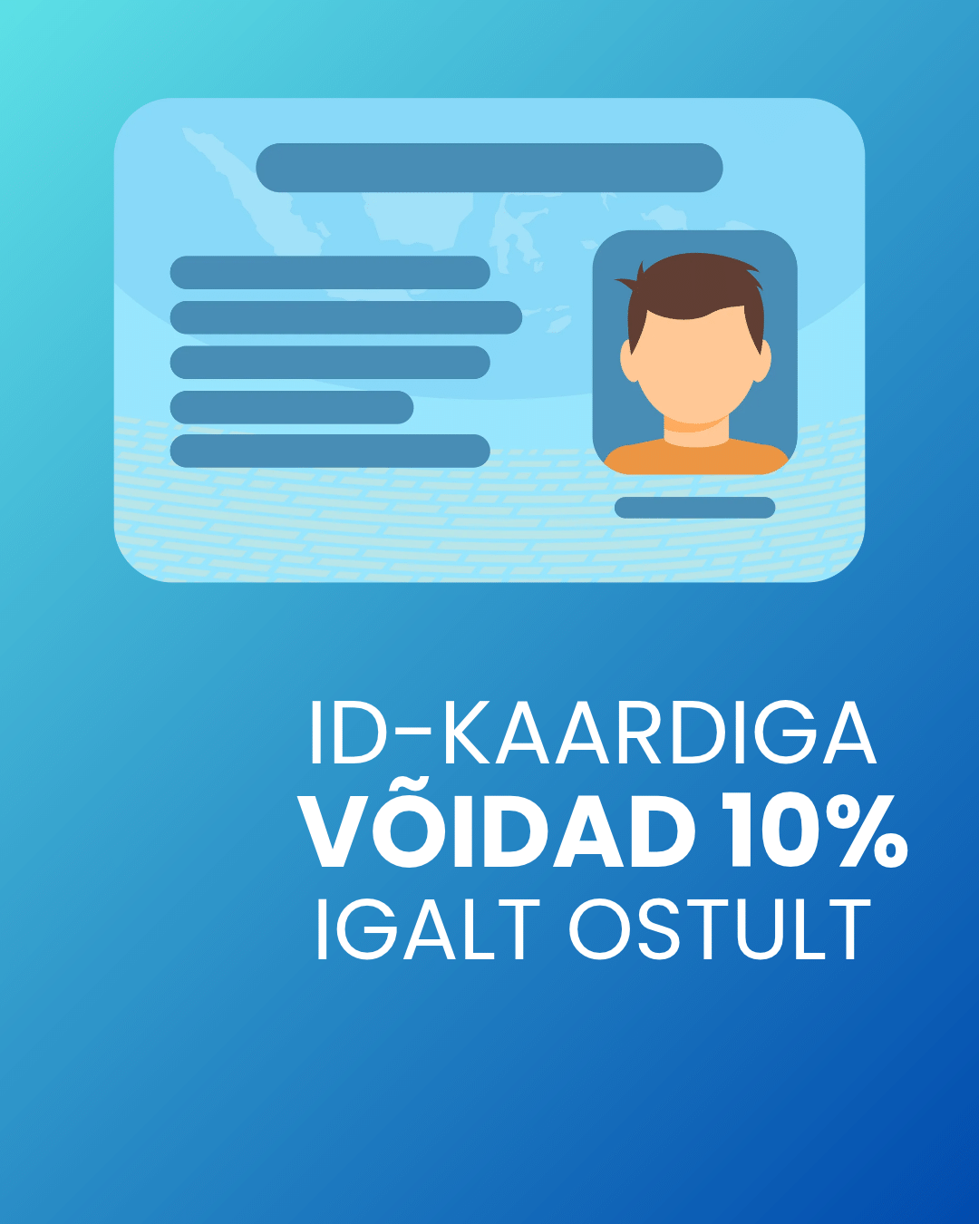 Soodustuse saamine muutub oluliselt mugavamaks! Alates 1. oktoobrist 2026 saad ID-kaardi kliendikaardiks vormistada kõigis Sõbralt Sõbrale kauplustes.
Seni pidi
